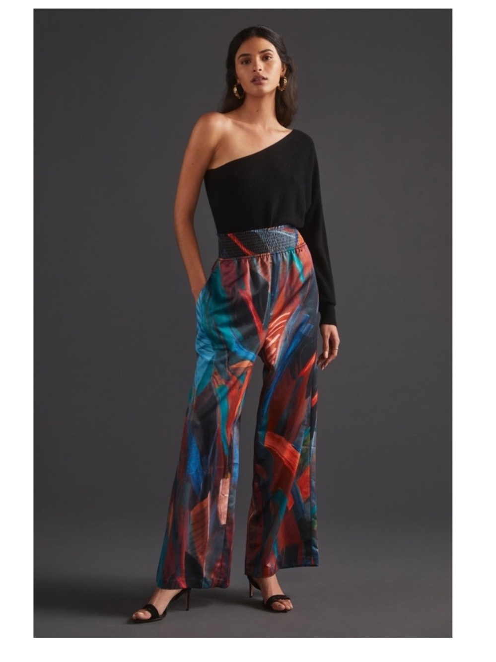 Anthropologie x HUTCH Geo Wide-Leg Pant Size XS Boho Chic Beach Vacation Coastal